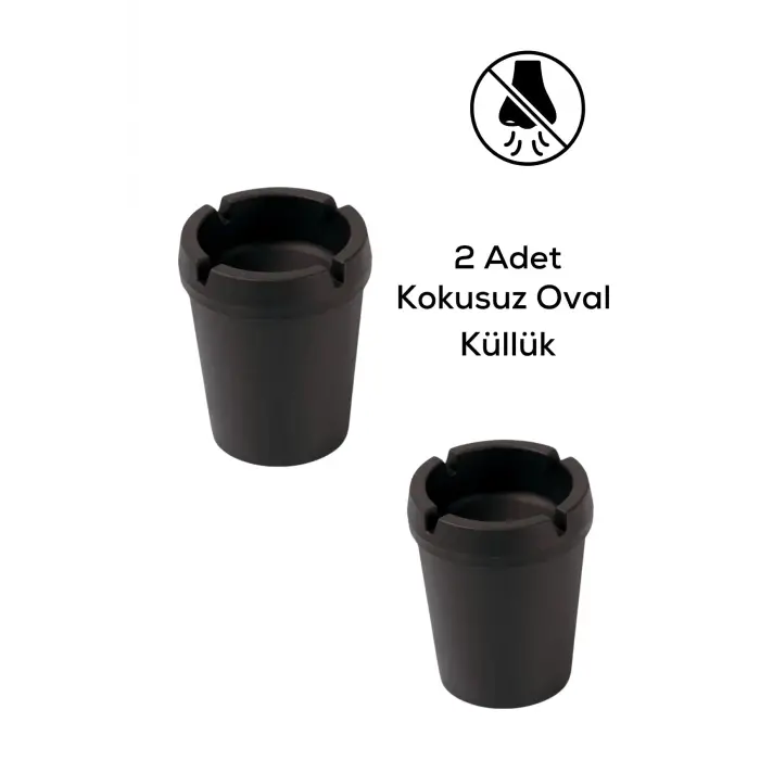 2 Adet Kokusuz Oval Plastik Küllük MIT1131