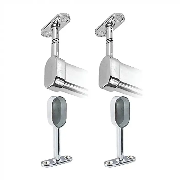 2 Adet Krom Kapalı Oval Askı Flanşı