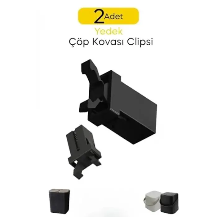 2 Adet Plastik Çöp Kovası Yedek Kilidi Klipsi MIT1096