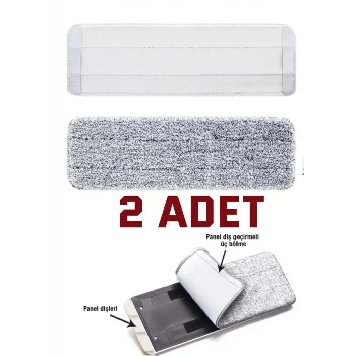 2 Adet Tablet Mop Yedek Bezi Mop Yedeği