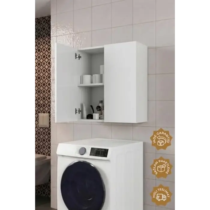 2 Kapaklı Çok Amaçlı Dolap Beyaz