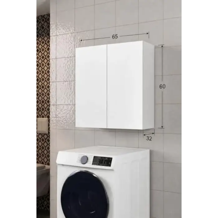 2 Kapaklı Çok Amaçlı Dolap Beyaz