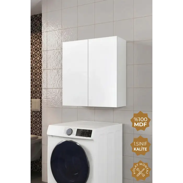 2 Kapaklı Çok Amaçlı Dolap Beyaz