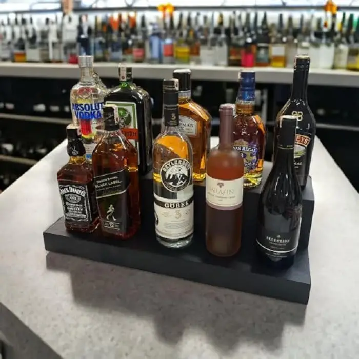 2 Katlı Bar Içki Standı Model-1 Siyah