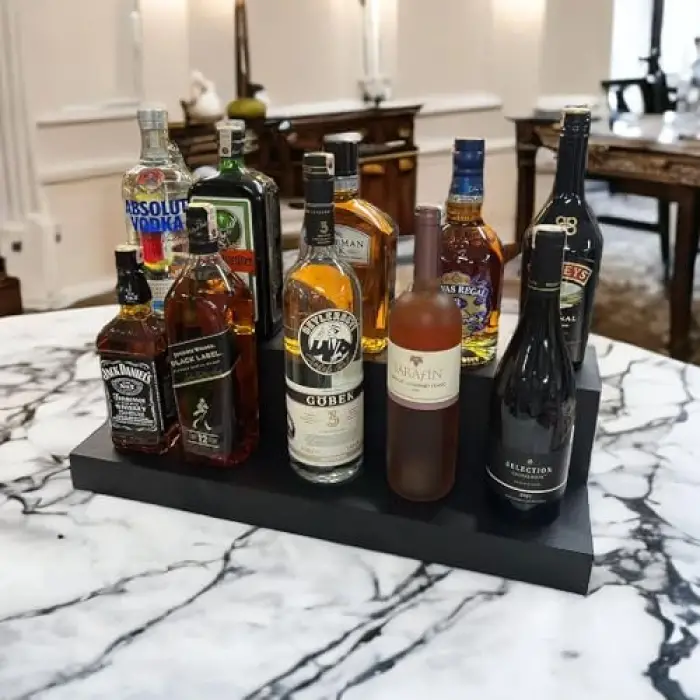 2 Katlı Bar Içki Standı Model-1 Siyah