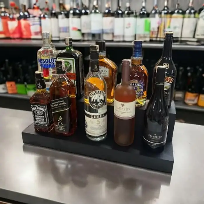 2 Katlı Bar Içki Standı Model-1 Siyah