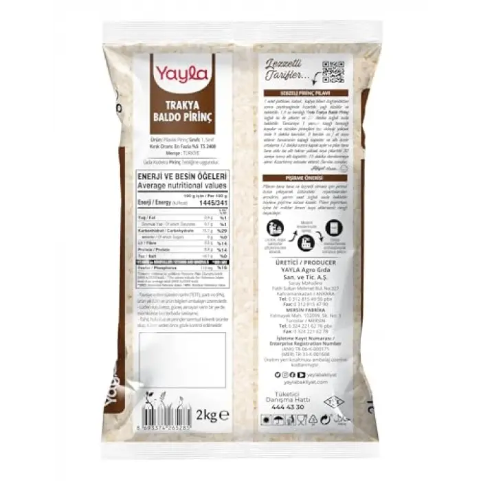 2 kg Trakya Baldo Pirinç
