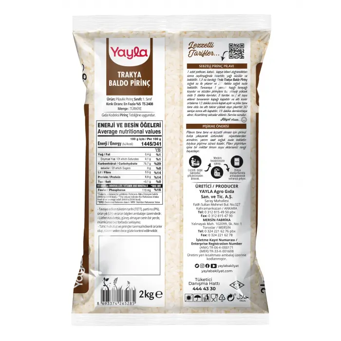 2 kg Trakya Baldo Pirinç