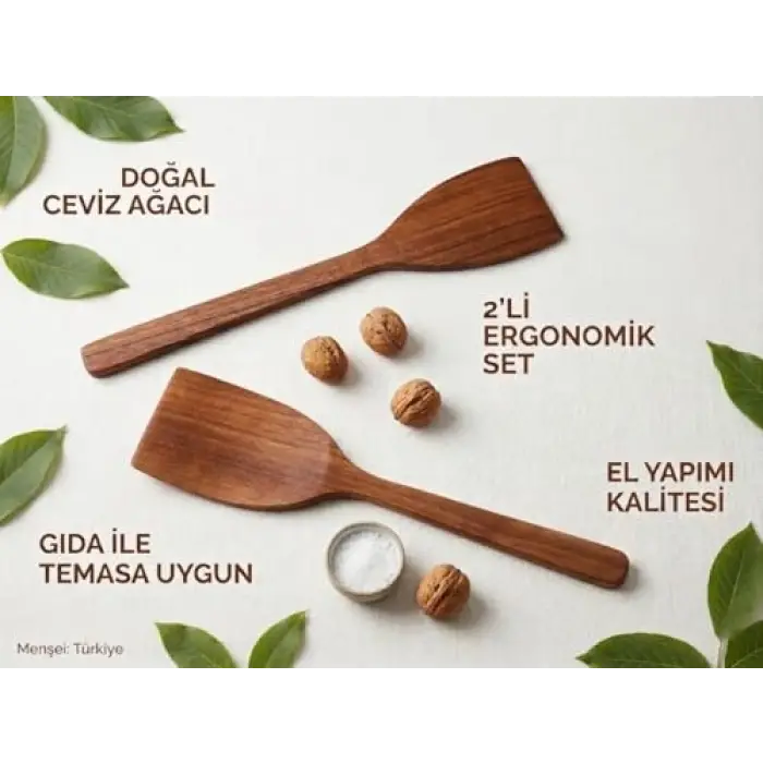 2li Ceviz Spatula Seti, El İşçiliği