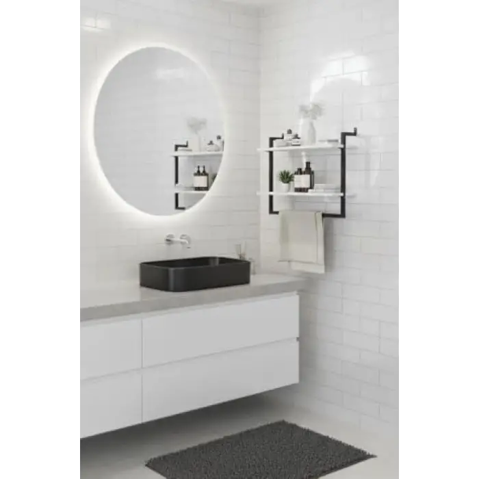 2li Duvara monte Banyo Rafları (Beyaz)