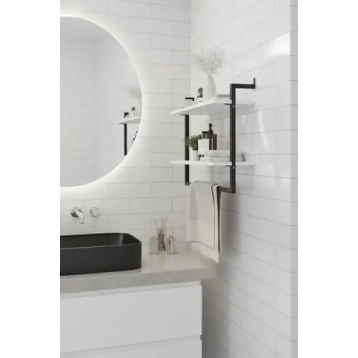 2li Duvara monte Banyo Rafları (Beyaz)