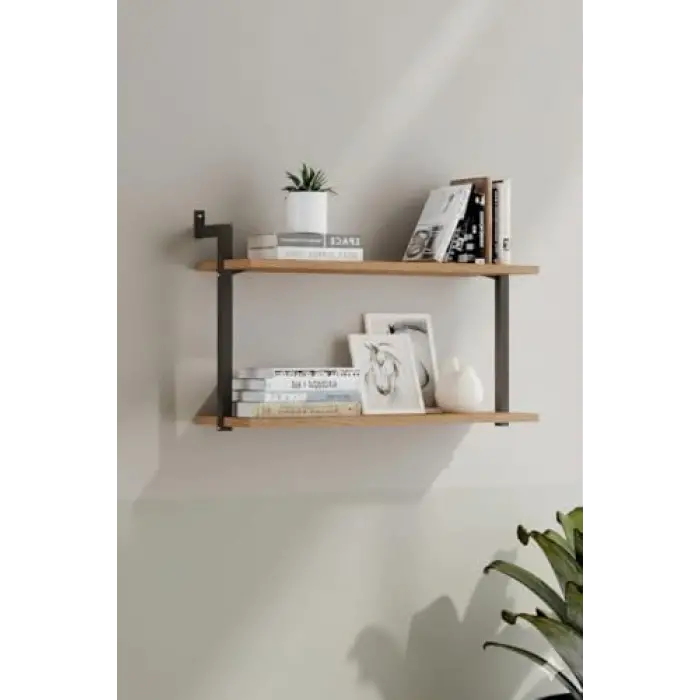 2li Duvara Monte Kitaplık, Raf (Çam)