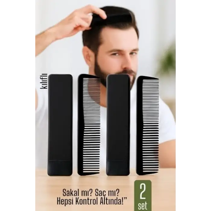 2 Li Kılıflı Cep Tarağı, 722175
