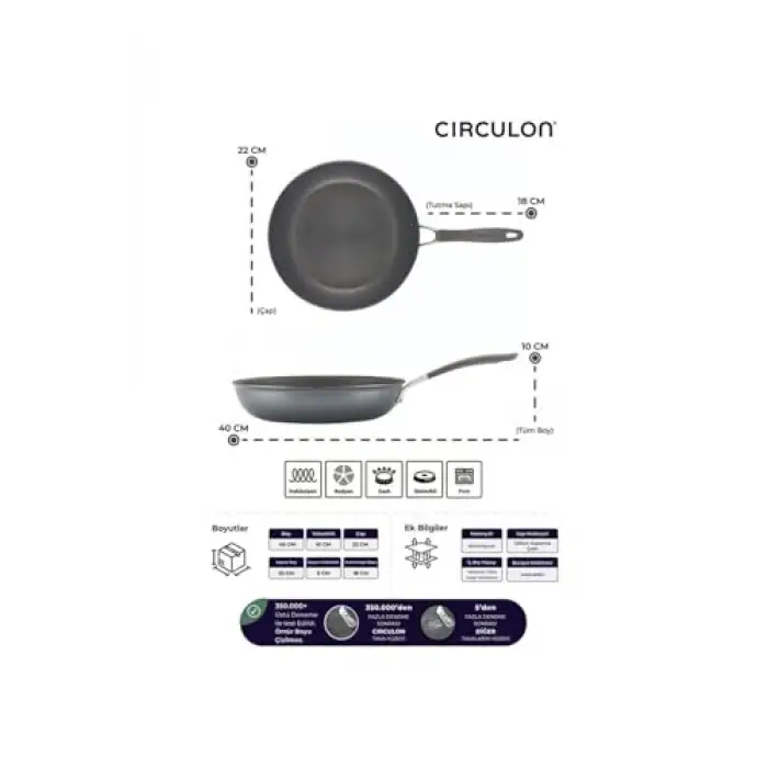 2li Kızartma Tava Seti 22 cm + 26 cm