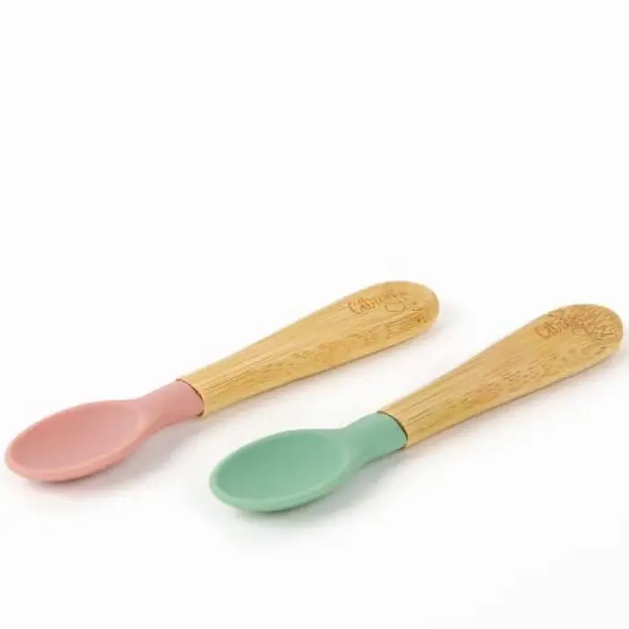 2li Organik Bambu Kaşık Seti - Green/Pink 1073667