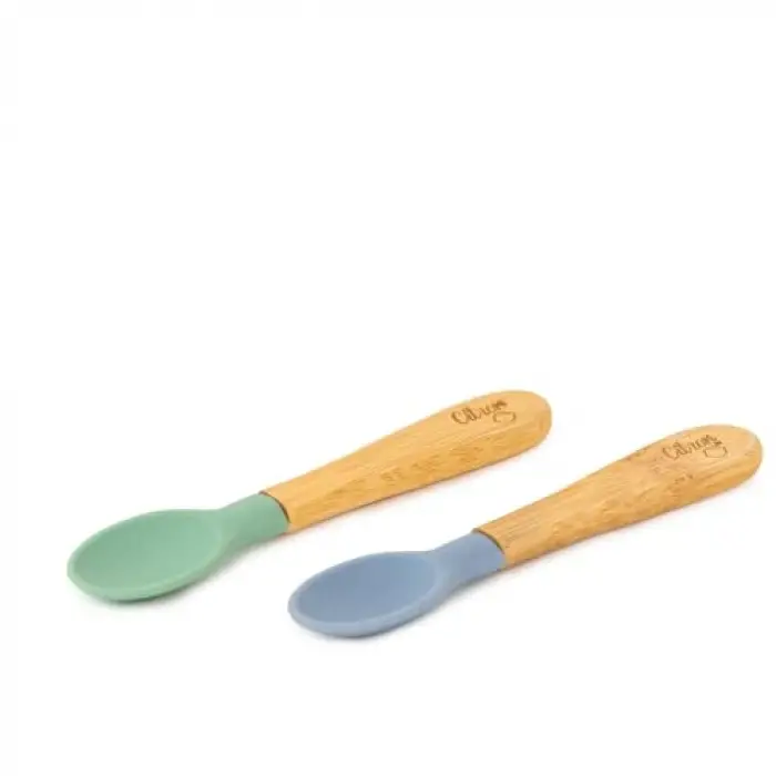 2li Organik Bambu Kaşık Seti - Green/Pink 1073667