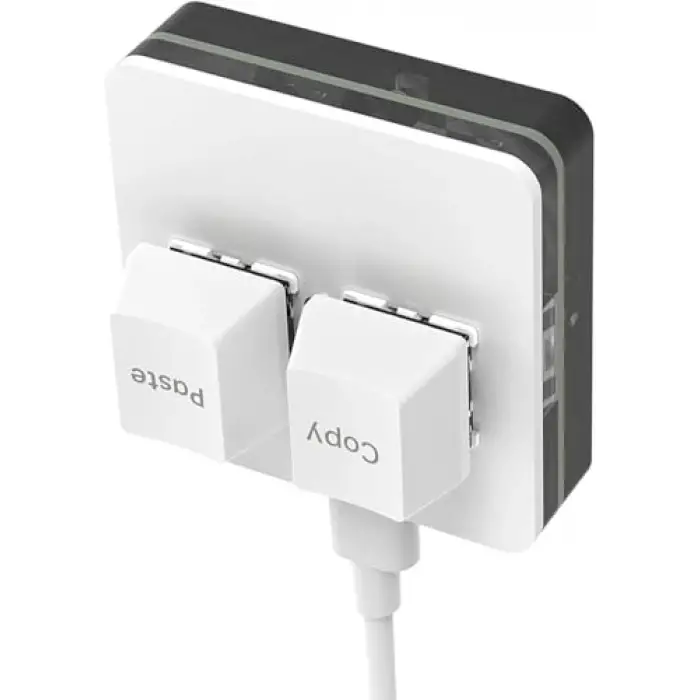 2 Tuşlu Makro Mekanik Klavye Programlanabilir Oyun-Muhasebe-Copy-Paste Tuş Usb Renkli Işık Beyaz