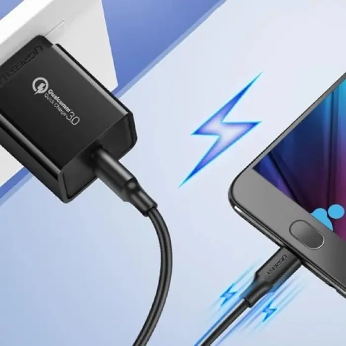 2.0 A USB-A ve Micro USB Data ve Şarj Kablosu 50 Santimetre Siyah ACBUGN60135
