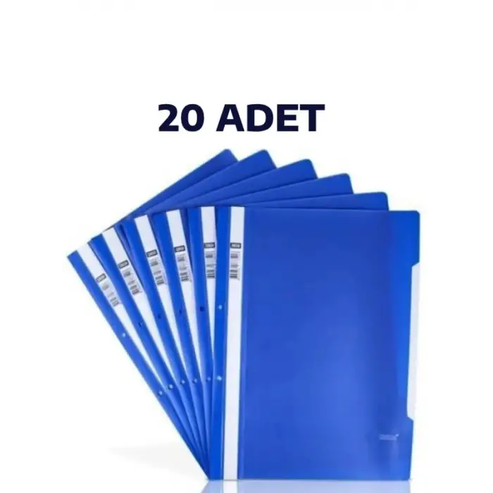 20 Adet A4 Mavi Telli Dosya Ekonomik Kaliteli