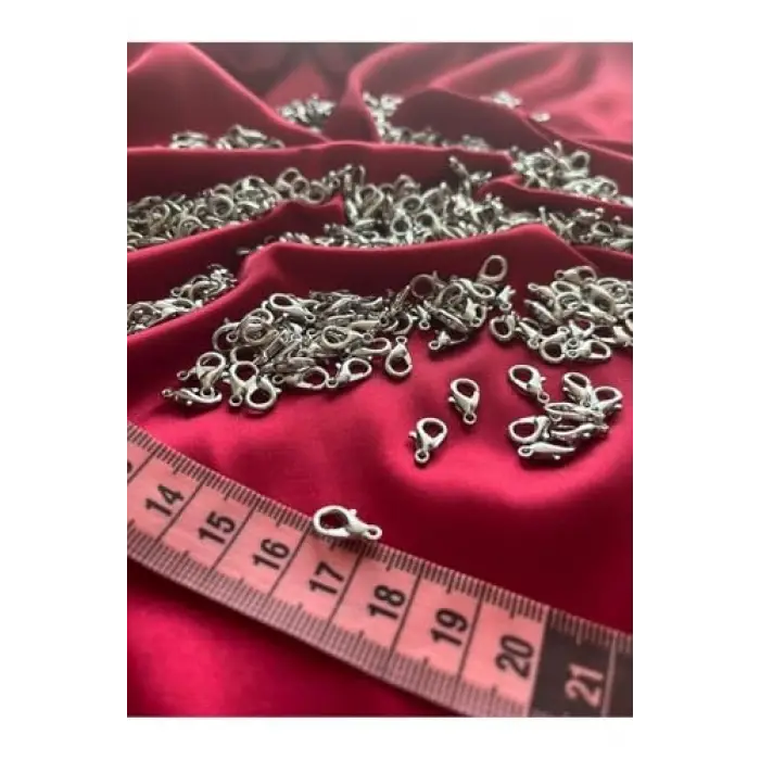 20 Adet Papağan Klips. Armut Klips, Takı Klipsi, (Papağan No : 502) Silver