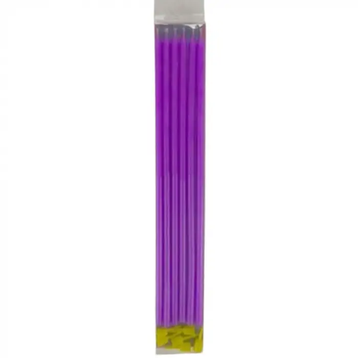 20 cm Mor Çubuk Mum, 6 Adet