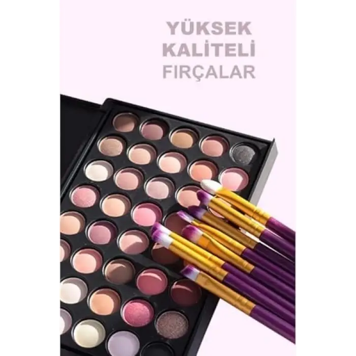 20li Profesyonel Makyaj Fırça Seti Mor Renk