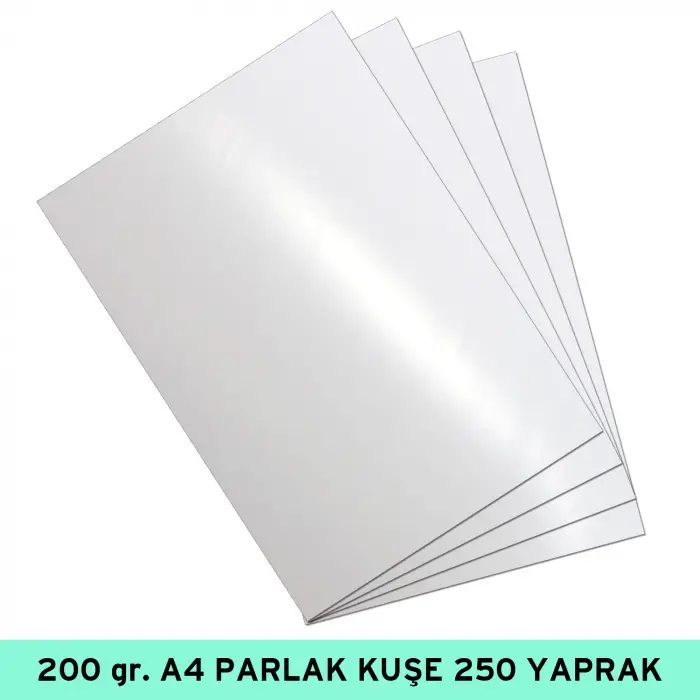 200 g., A4 Parlak Kuşe 250li Pakette