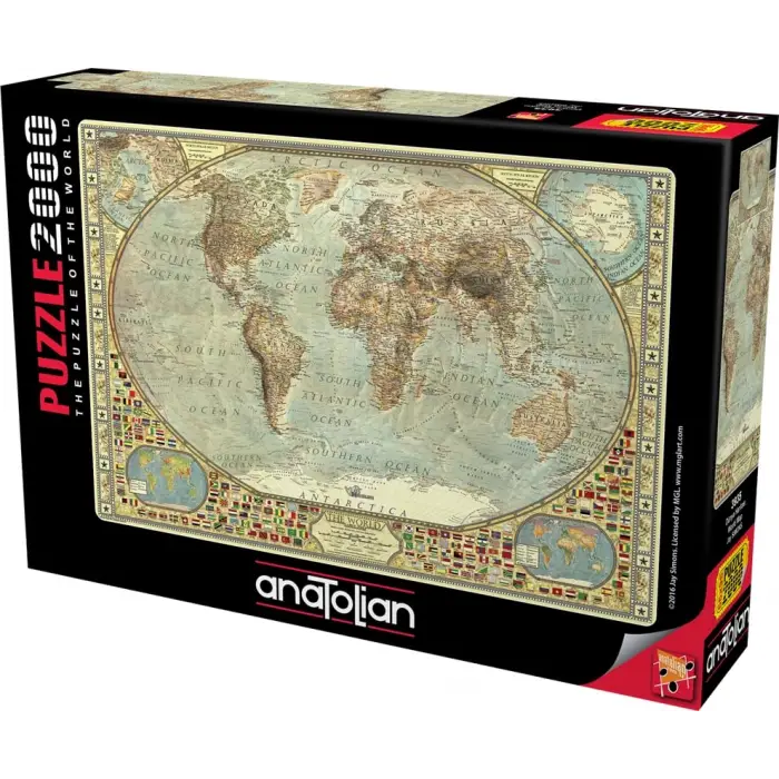 2000 Parça Puzzle – Dünya Haritası, #3935