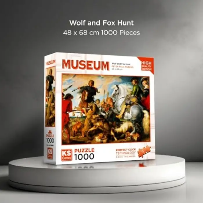 20666 Wolf And Fox Hunt 1000 Parça Puzzle -KS Puzzle