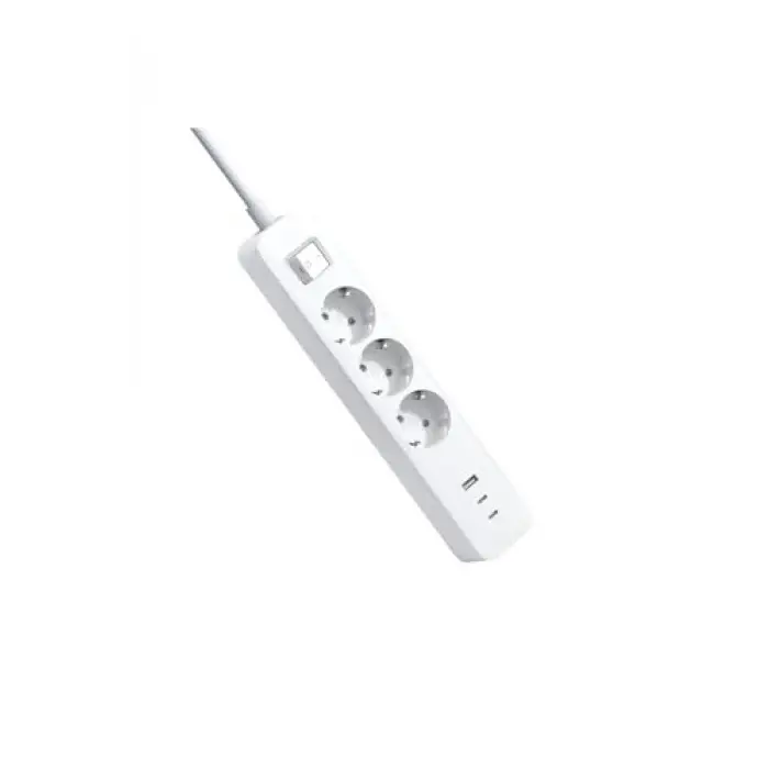 20W Power Strip 3lü Priz - 2× USB-C + 1× USB-A Hızlı Şarj