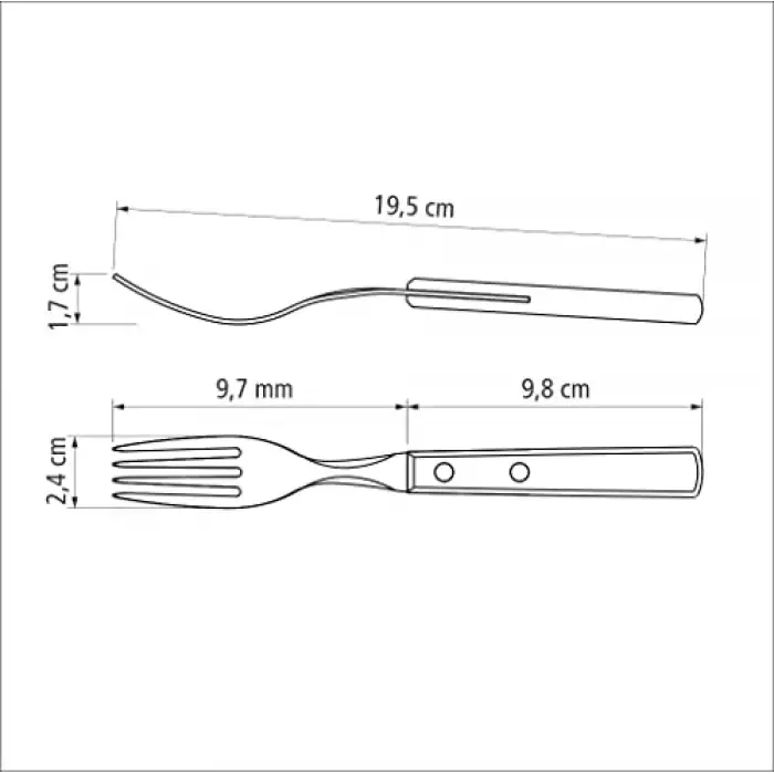 21102/490 Biftek-Steak Çatalı