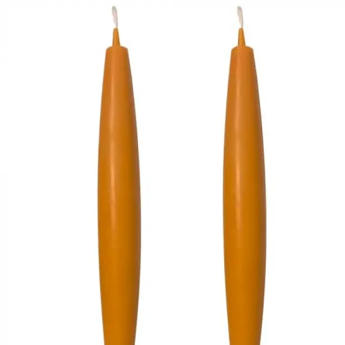 22 cm mermi formlu balmumu şamdan mumları, 2 adet