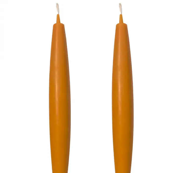 22 cm mermi formlu balmumu şamdan mumları, 2 adet
