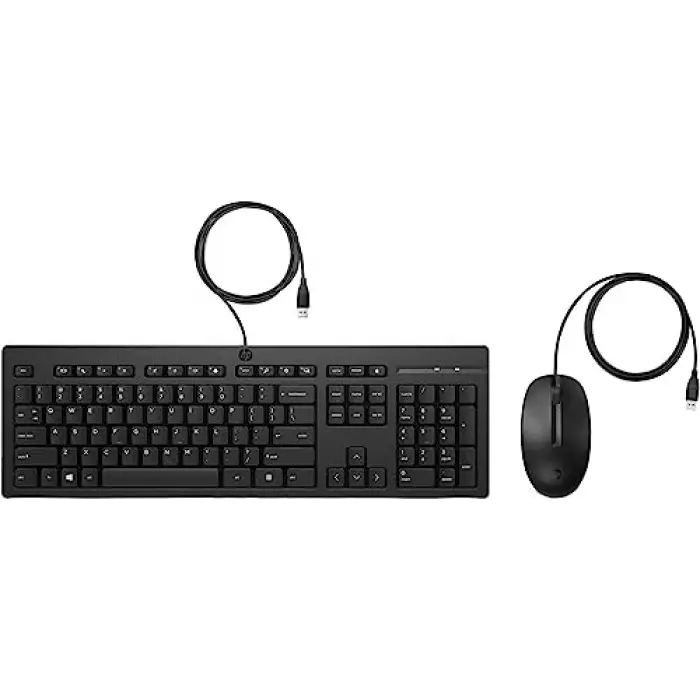 225 286J4AA USB Kablolu Klavye ve Mouse Seti - Siyah