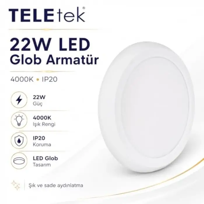 22w 4000k Ip 20 Led Glob