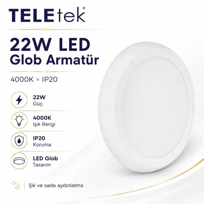 22w 4000k Ip 20 Led Glob
