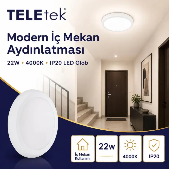22w 4000k Ip 20 Led Glob