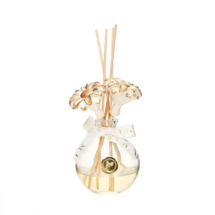230 ml Gold Seramik Taşlı Bambu Çubuklu Black Vanilya Oda Kokusu