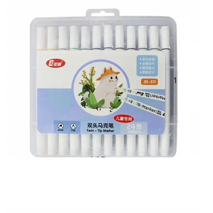 24 Adet Slim Marker Kalem Seti