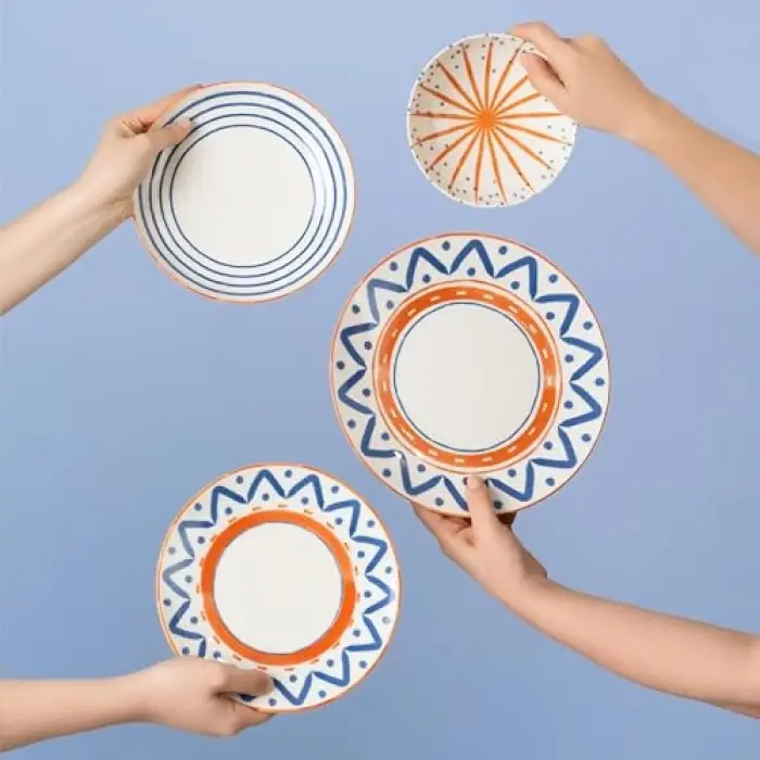 24 Parça 6 Kişilik Yemek Takımı Mavi