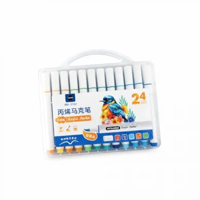 24 Renk Akrilik Marker Kalem Seti
