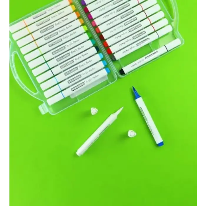 24 Renk Akrilik Marker Kalem Seti