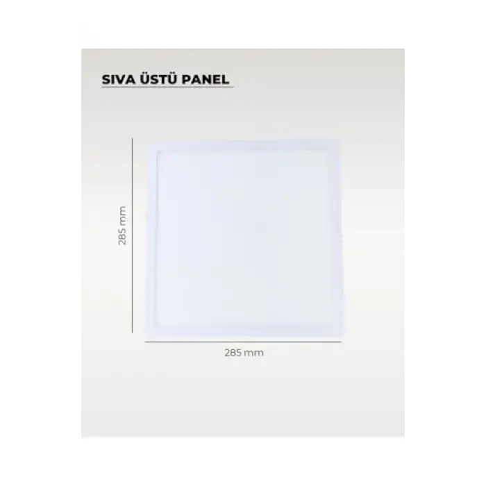 24W Sıva Üstü Kare Led Panel 3200K Sarı Işık