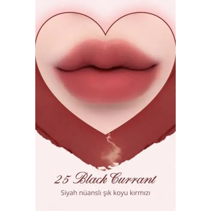 25 Black Currant Kadife Bitişli Ruj ve Allık