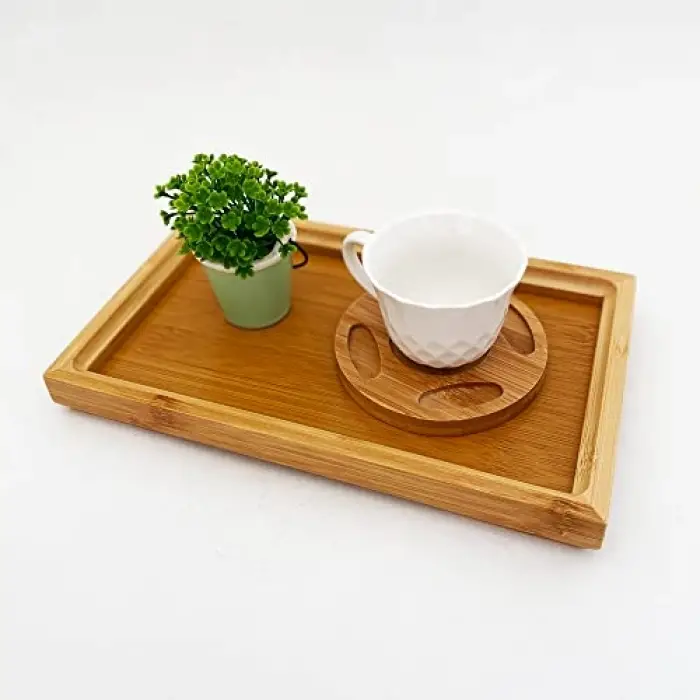 25 cm*15 cm*2.6 cm Bambu Dikdörtgen Servis Tepsisi