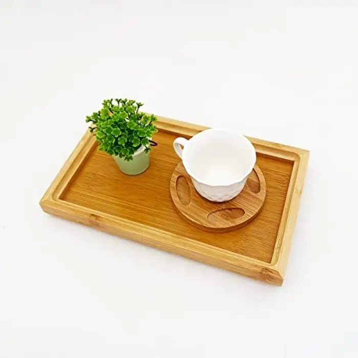 25 cm*15 cm*2.6 cm Bambu Dikdörtgen Servis Tepsisi