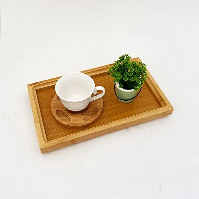 25 cm*15 cm*2.6 cm Bambu Dikdörtgen Servis Tepsisi