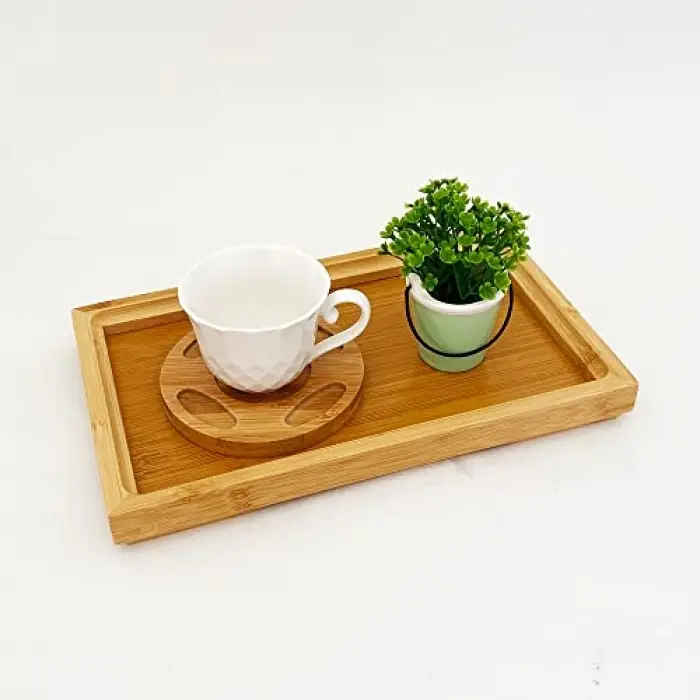 25 cm*15 cm*2.6 cm Bambu Dikdörtgen Servis Tepsisi