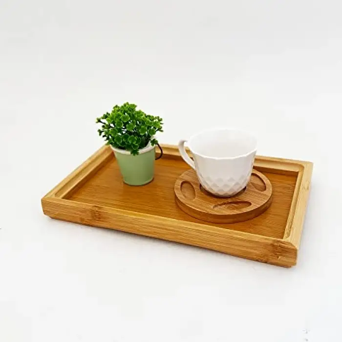 25 cm*15 cm*2.6 cm Bambu Dikdörtgen Servis Tepsisi