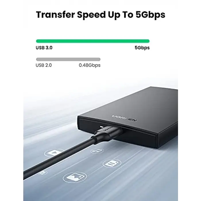 2.5 inch Sata USB 3.0 Hard Disk Kutusu, Siyah